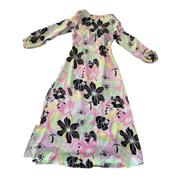 Asos maxi dress size 8 medium pink tropical lace cutout vaca Rio pastel - Picture 5 of 14